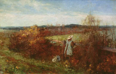 Mädchen auf einer Weide